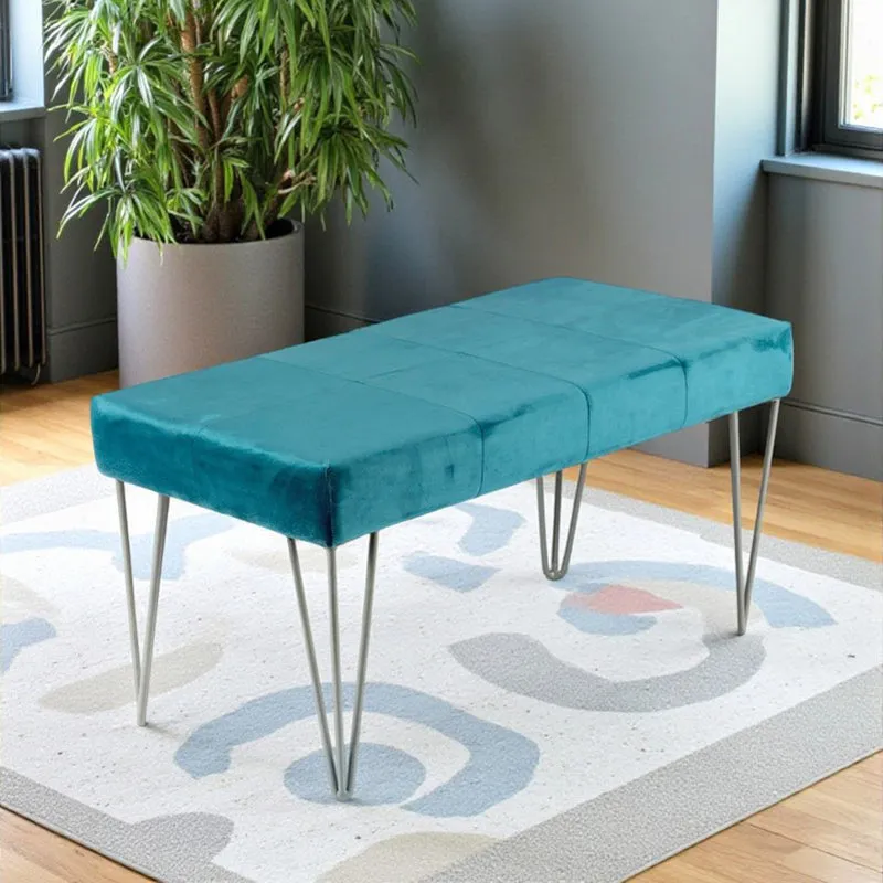 Ezaro Sheesham Wooden Bench - Blue media 1