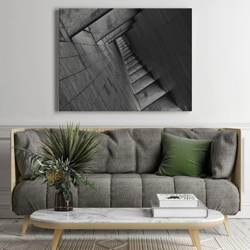 Monochromatic Metropolis Canvas Wall Painting - Gallery Wrap media 3