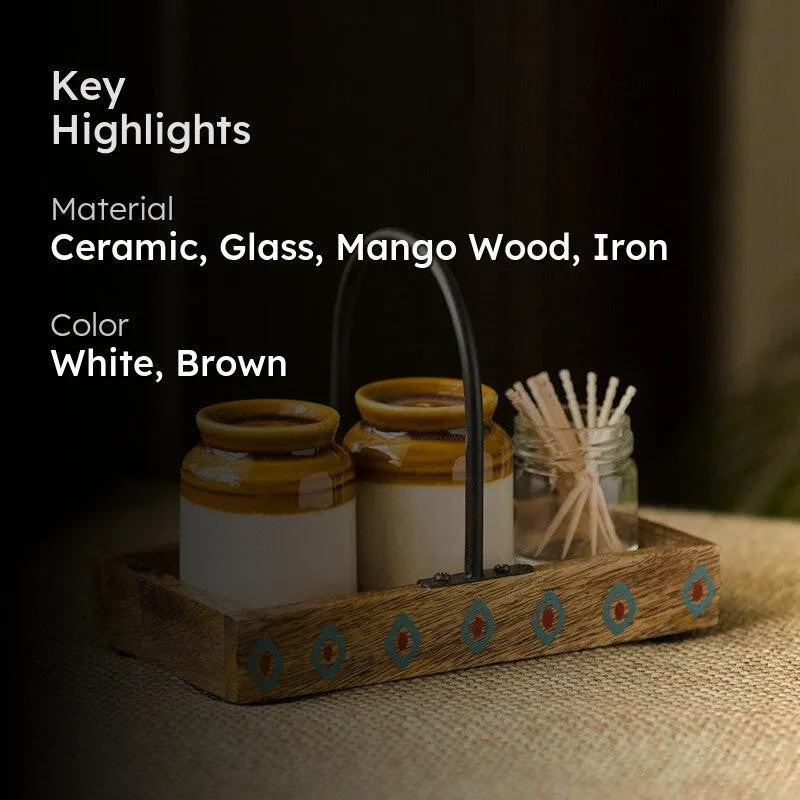 Bharni Salt & Pepper Shaker Set - Four Piece set media 2