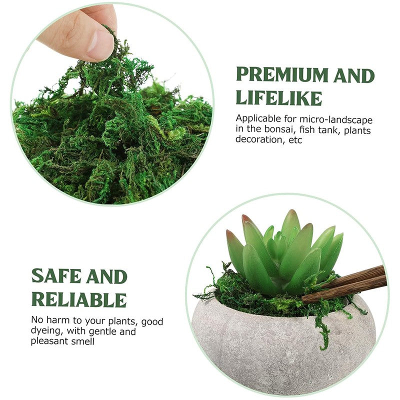 Lifelike Artificial Soft Moss - Green media 6