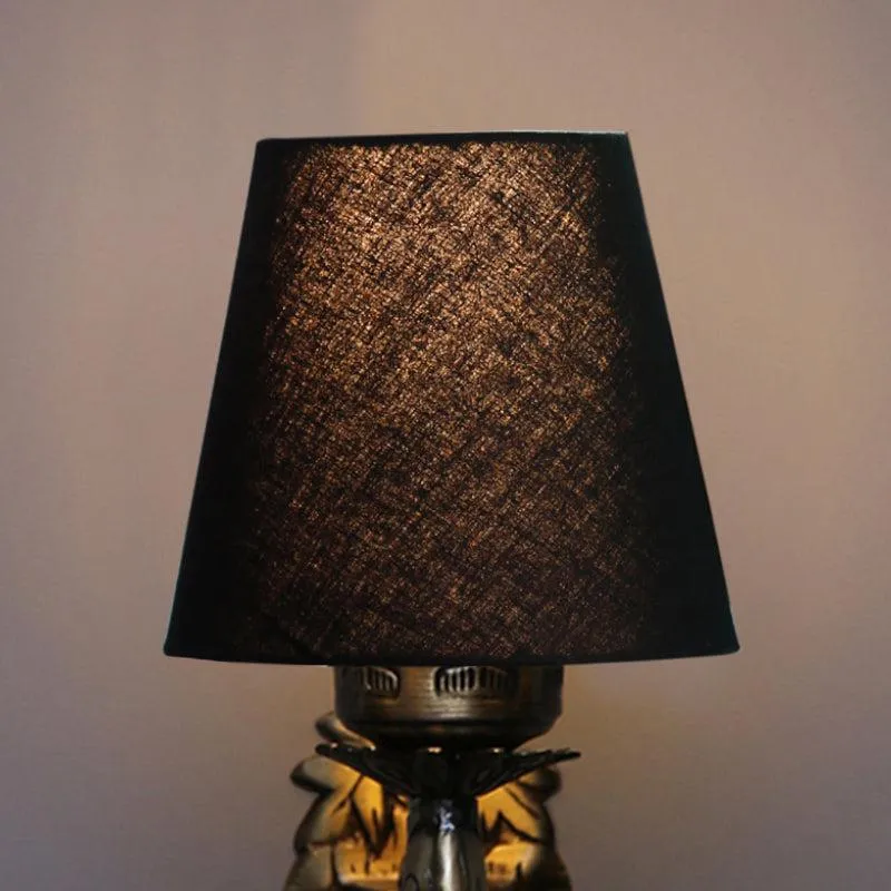 Ziada Stiva Conical Fabric & Metal Wall Lamp - Black media 4