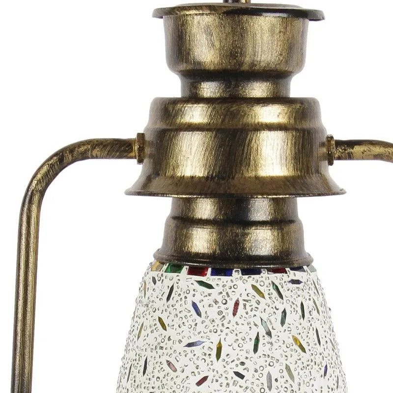 Siera Mosaic Lantern Iron & Glass Table Lamp - Multicolor media 6