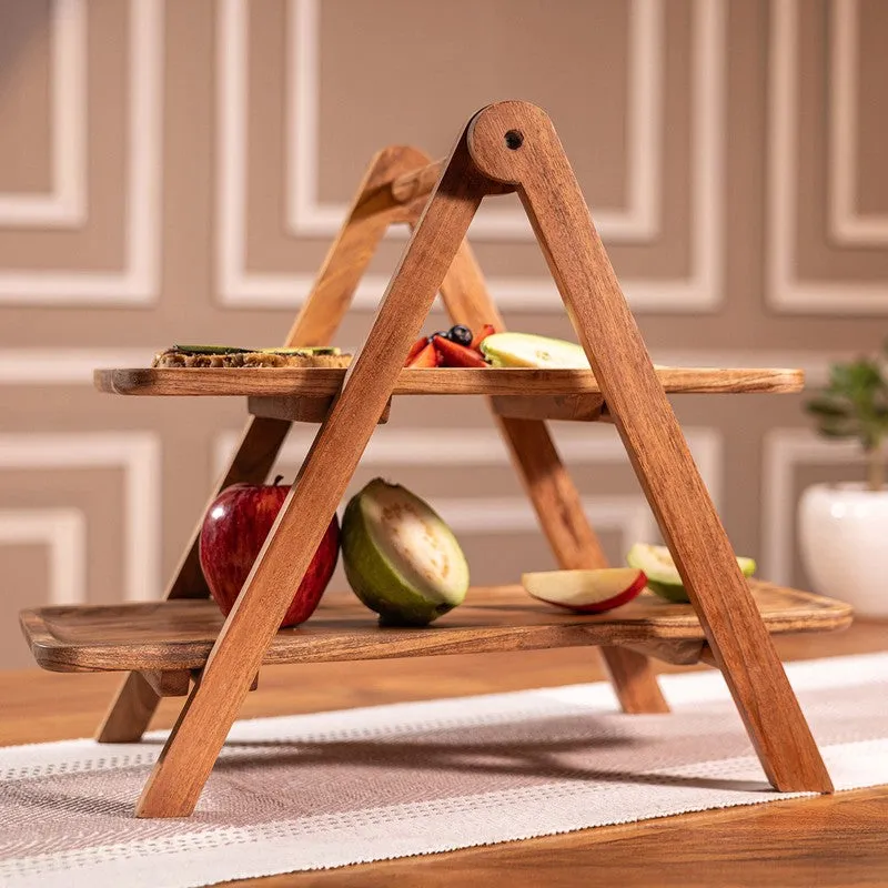 Oak Aura Party Wood Platter - Four Piece Set media 3