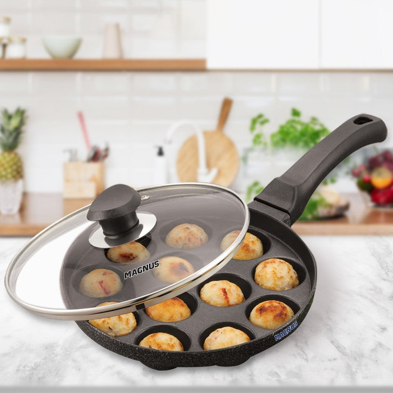 SmoothCook Classic Non-Stick Paniyaram Pan With Lid media 5