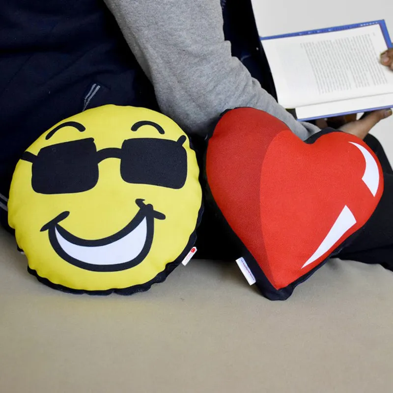 Emoji Hearts Cushion - Set Of Two media 1