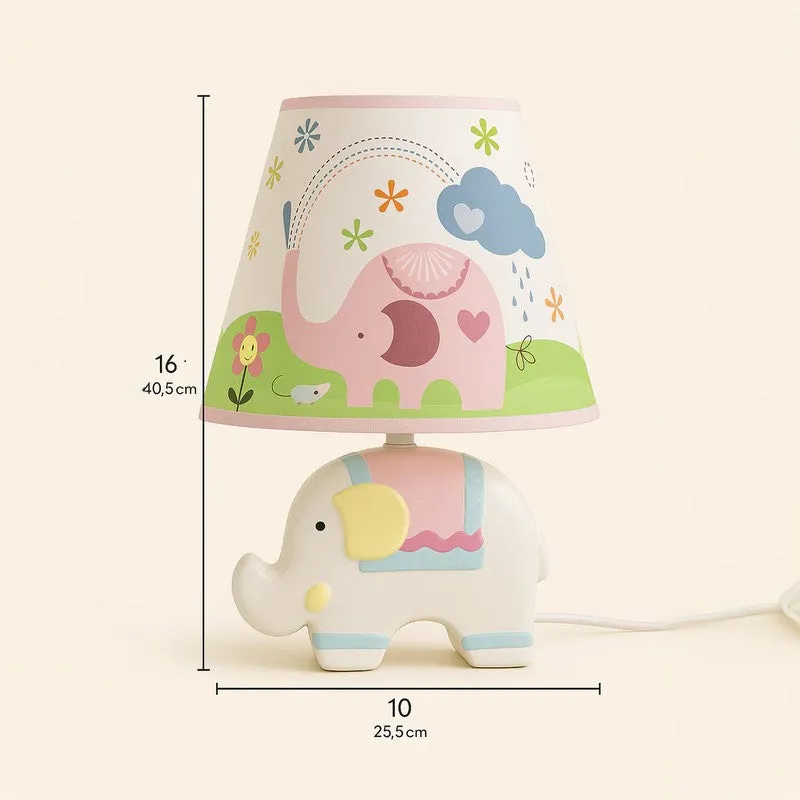 Jumbo Lite Elephant Ceramic Table Lamp - Multicolor media 7