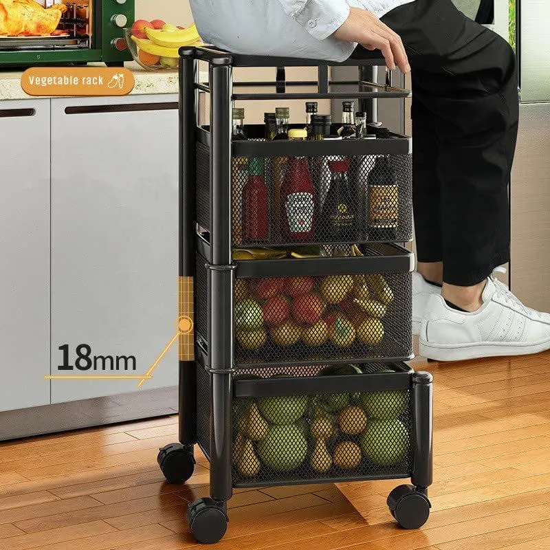 Tidy Mate Three Tier Corner Storage Rack With Wheels media 3
