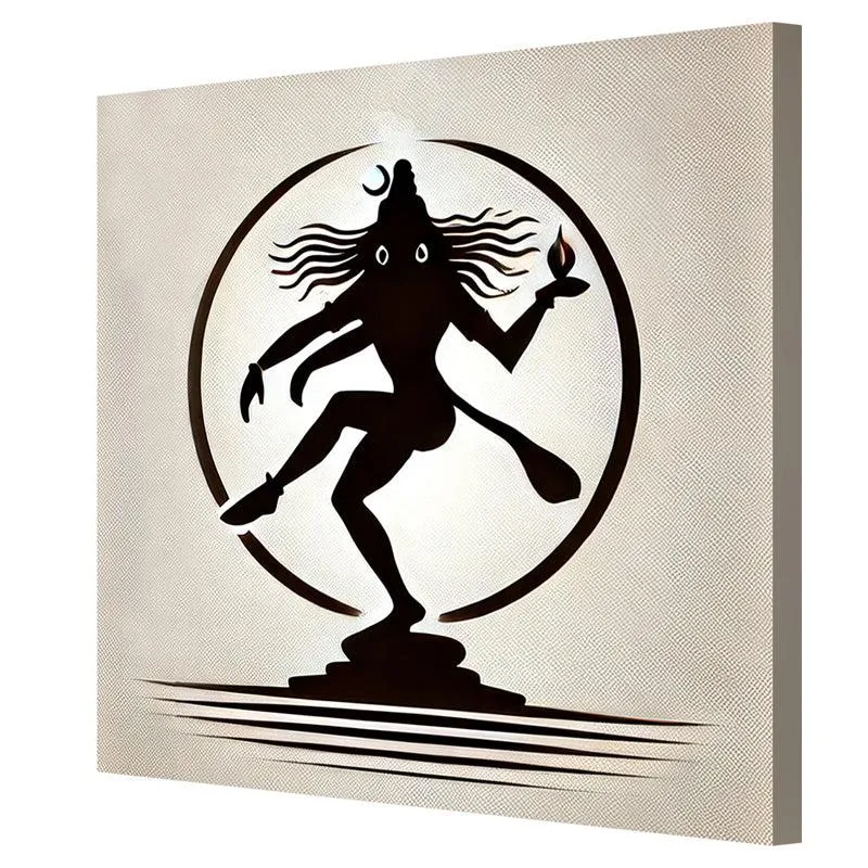 Nataraja Silhouette Poly Canvas Wall Painting media 5