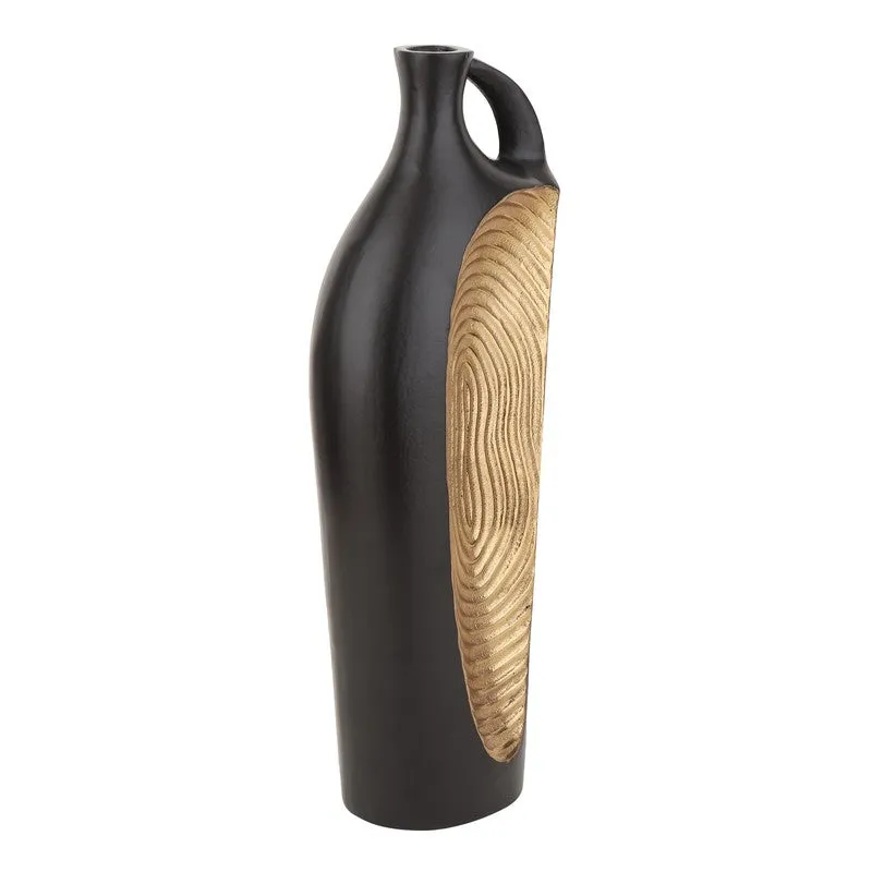 Alloy Art Vase - Black,Gold media 4