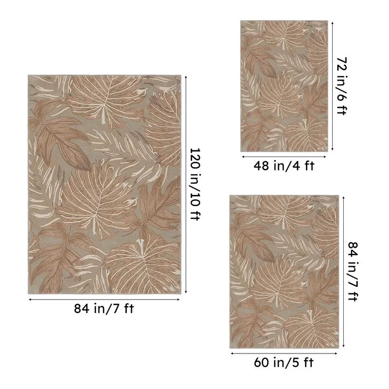 Elendil Hand Tufted Floral Wool & Nylon Carpet - Beige media 15