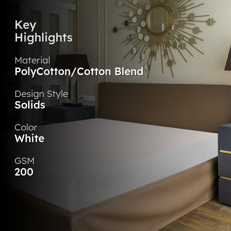 Oswal Mattress Protector - Ivory media 2