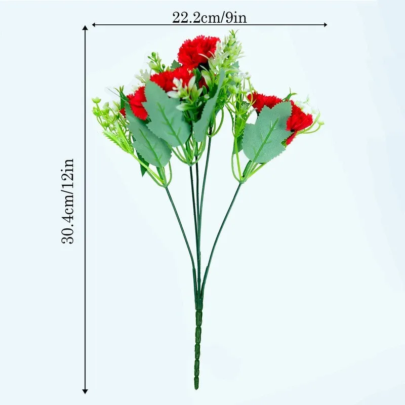 FloraCharm(Red) Decorative Artificial Flower Collection - Set Of Two media 8
