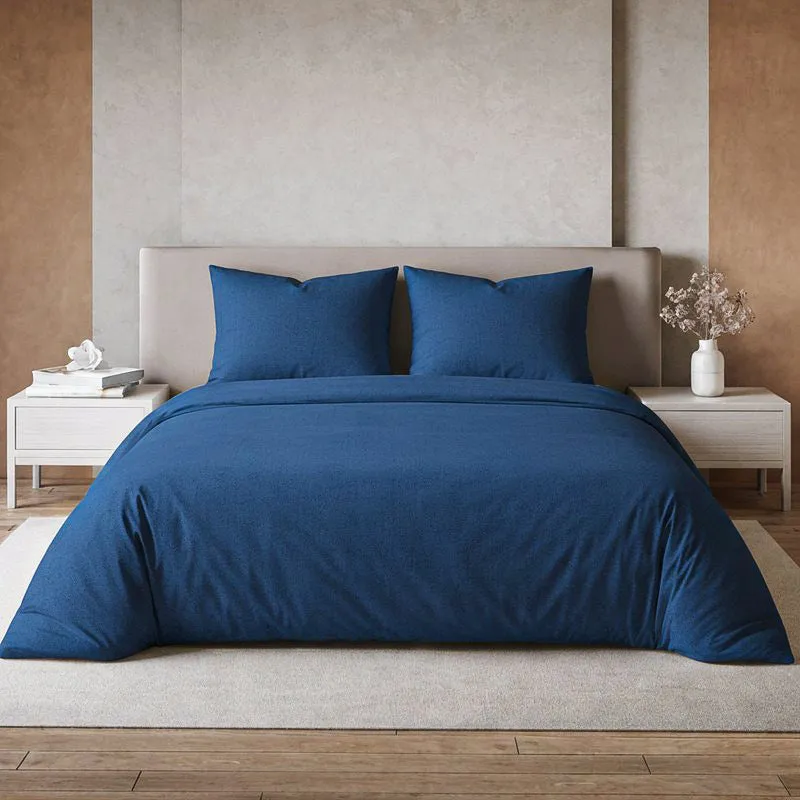 SoloTone Cotton Bedsheet (Blue) - 600 TC media 1