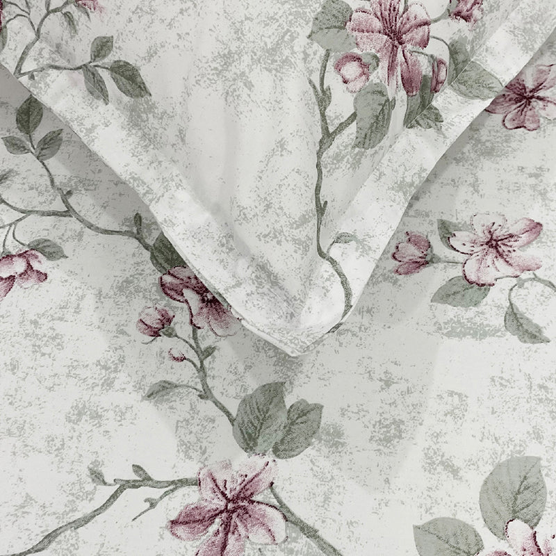 Swayam Hanami Floral Cotton Bedsheet (Pink) - 250 TC media 4
