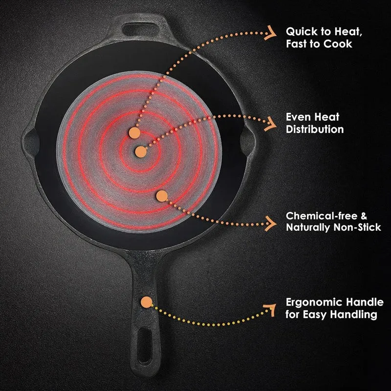 Solara Brewo Cast Iron Frying Pan with Handle - 17 CM media 6