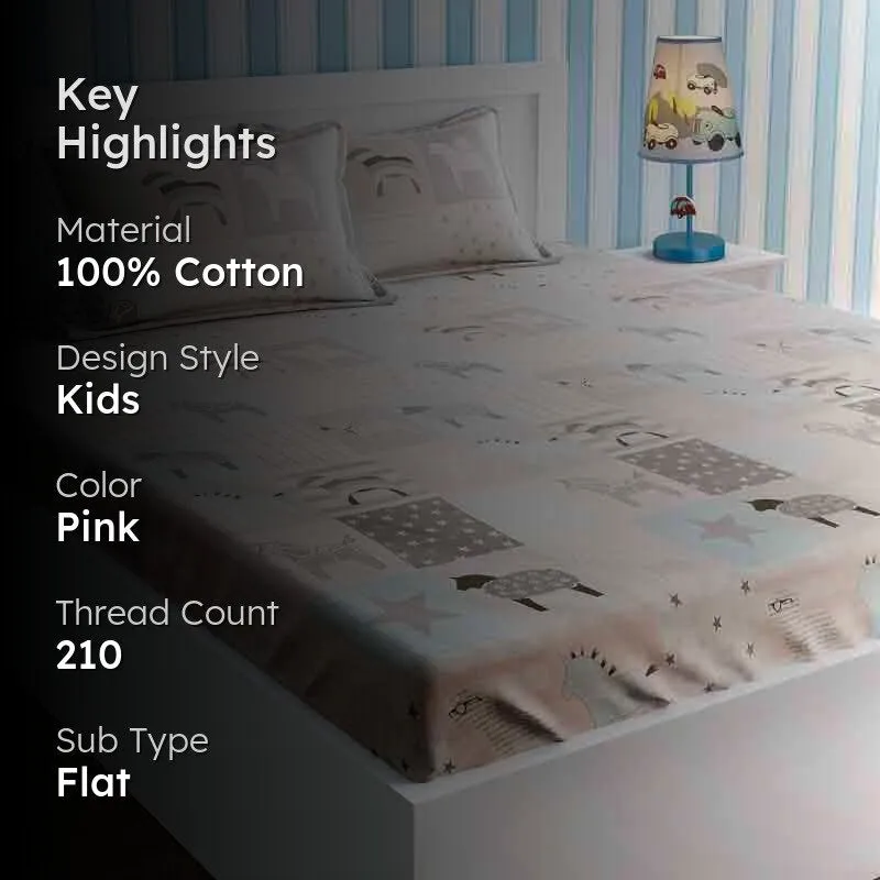 Jungle Party Cotton Bedsheet - 210 TC media 2