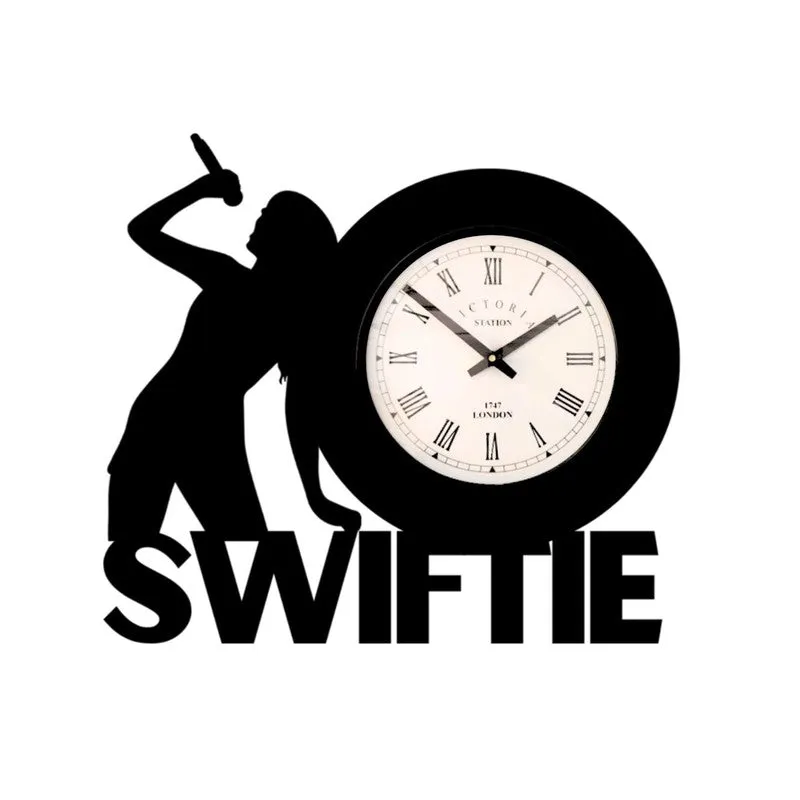 Swiftie Steel Analog Wall Clock - Black media 4
