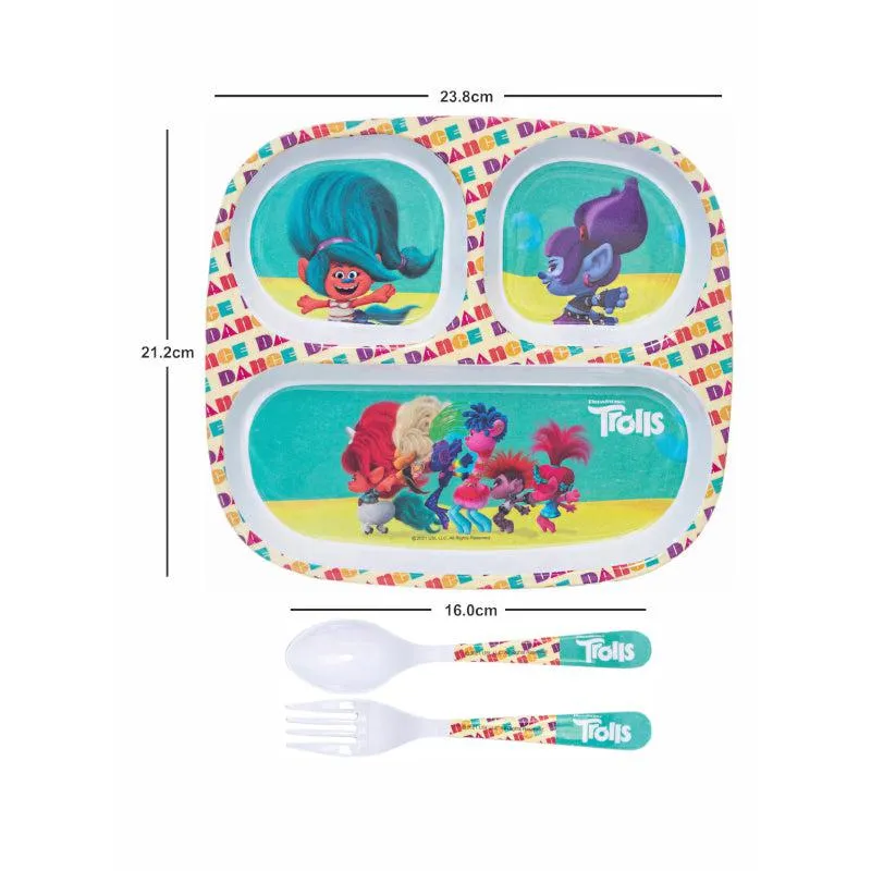 Trolls Troop Kids Dining Set - Five Piece Set media 4