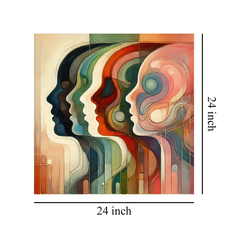 Multicolor Faces Wall Painting media 7