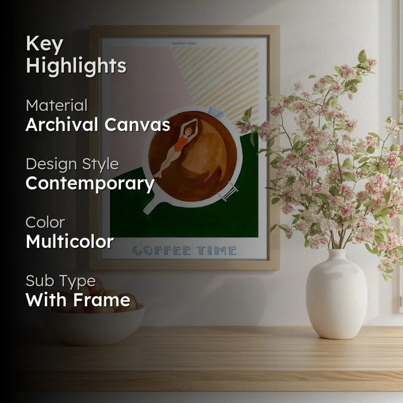 FloatingCoffee Archival Canvas Wall Art - Brown media 2