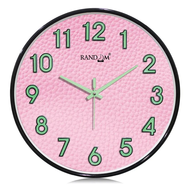 Liora Round Modern Plastic Wall Clock - Pink media 3