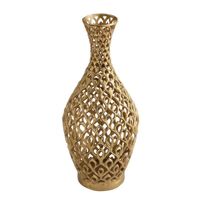 Rococo Floor Vase - Gold media 3