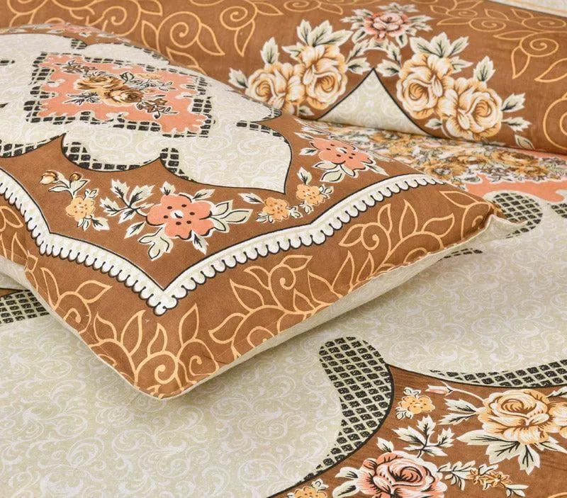 Yashita Printed Cotton Bedsheet (Brown) - 160 TC media 6