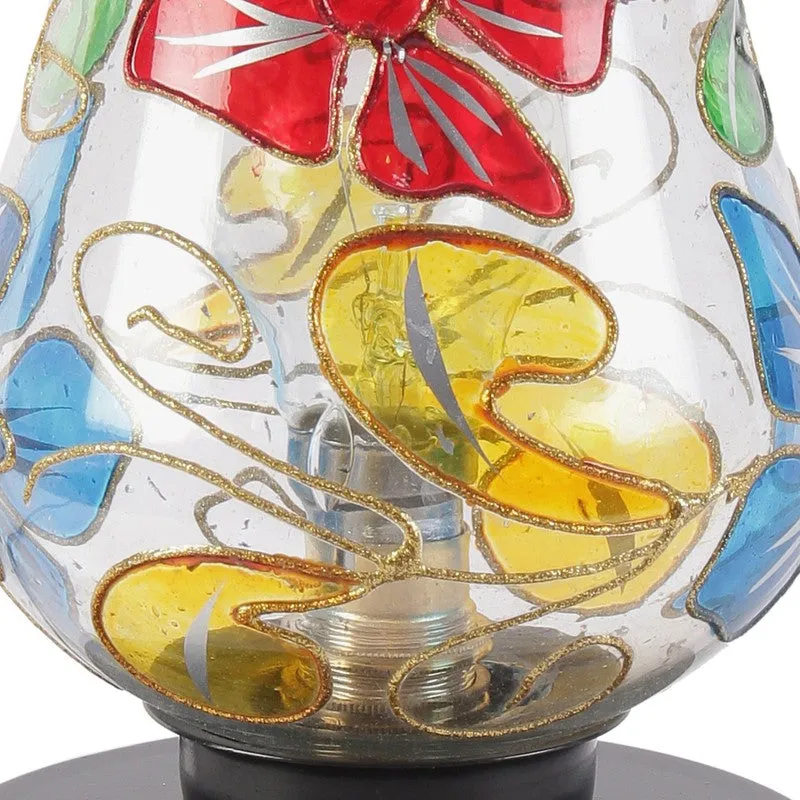 Astryx Mosaic Glass Table Lamp With Wooden Base - Multicolor media 7