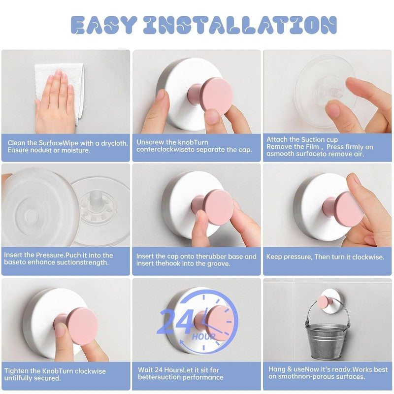 Suction Hook Plastic Key Holder - Set Of Four media 4