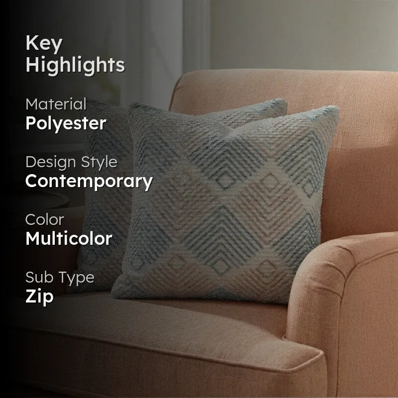 AngularAura Cushion Cover (Multicolor) - Set Of Two media 2