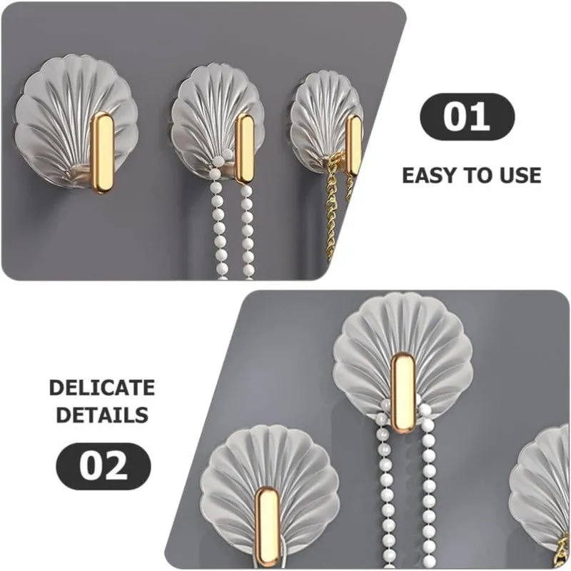Shell Hook Plastic Key Holder - Set Of Four media 3