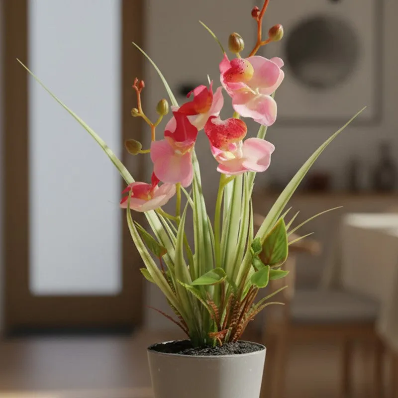 Artificial Bonsai Flower Plant with Ceramic Pot - 0.8 Feet (Pink) media 3