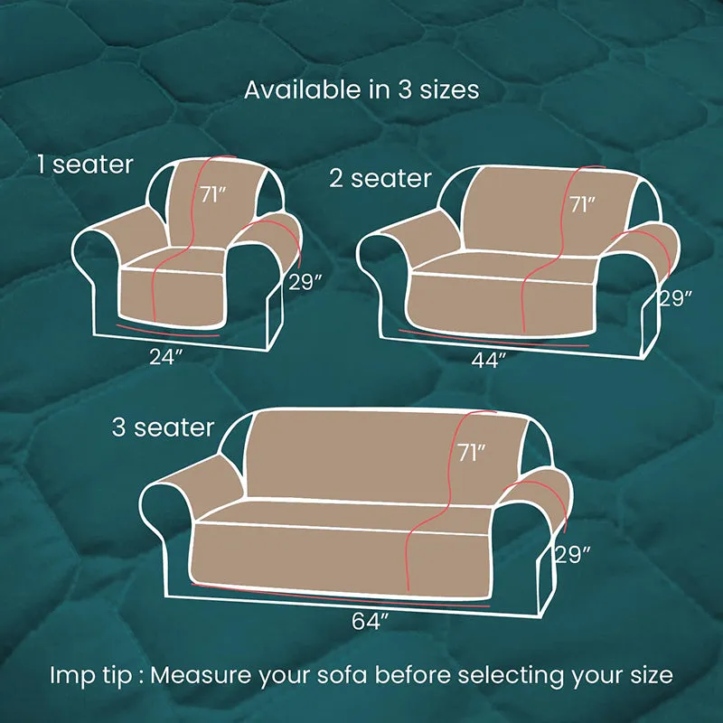 Urban Space Teal Textured Sofa Cover media 9