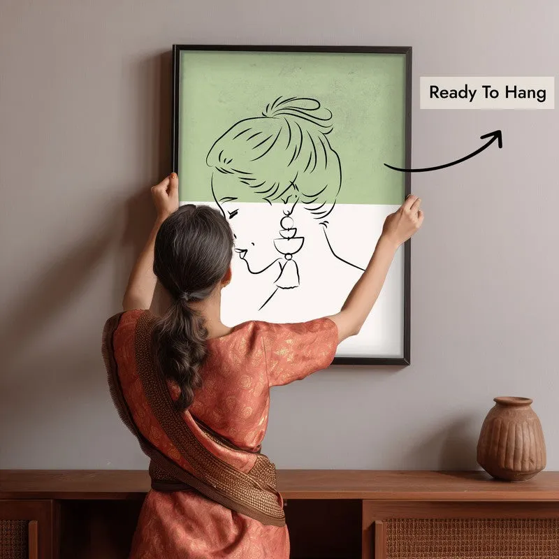 Ethereal Sketch Canvas Wall Painting With Black Frame media 6