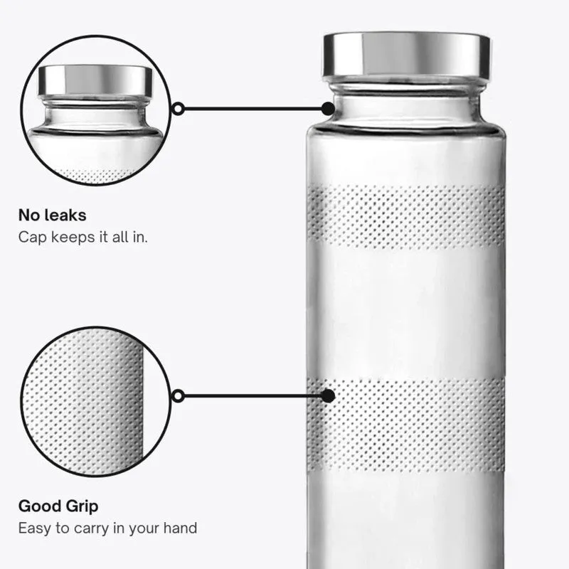 CrystalSip Transparent Glass Bottle (750 mL Each) - Set Of Two media 7