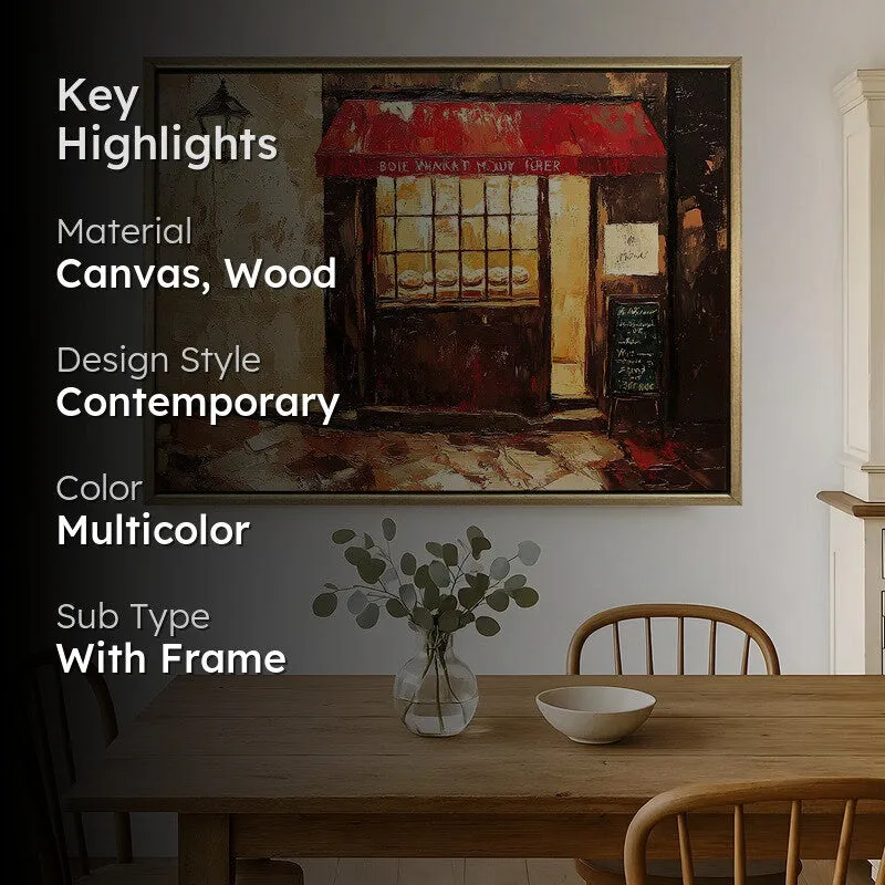 Golden Corner Canvas Wall Painting With Frame media 2