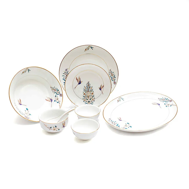 Gilded Shahi 24k Gold Brushed Porcelain Dinner Set - 33 Piece Set media 4