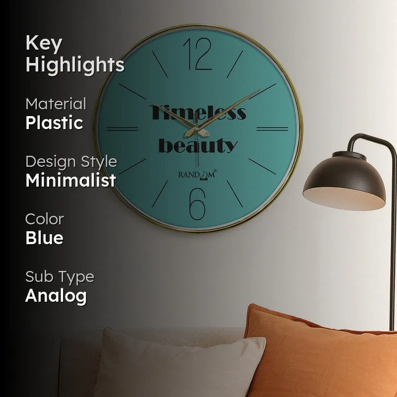 Timeless Beauty Round Analog Wall Clock - Blue media 2