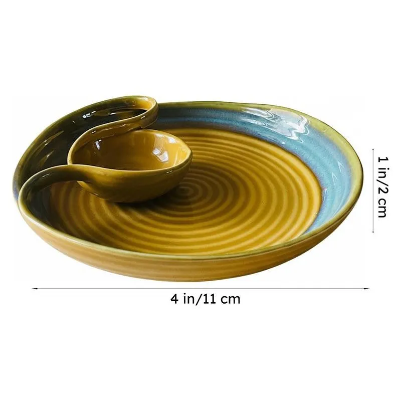 Wren Ceramic Chip & Dip Platter media 8
