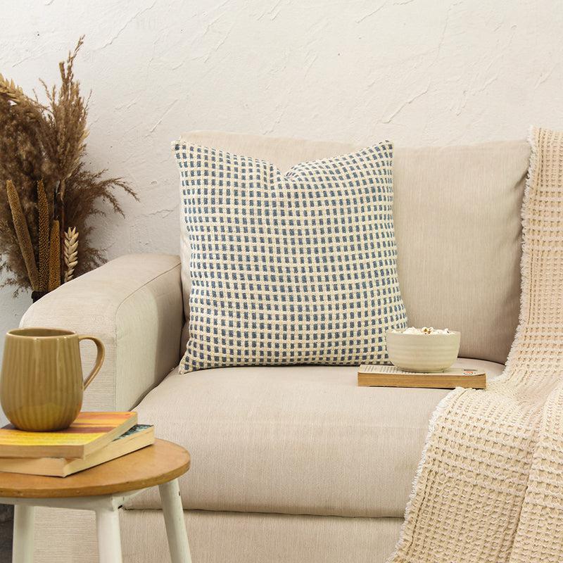 Girnar Cushion Cover (Dark Blue) - Set Of Two