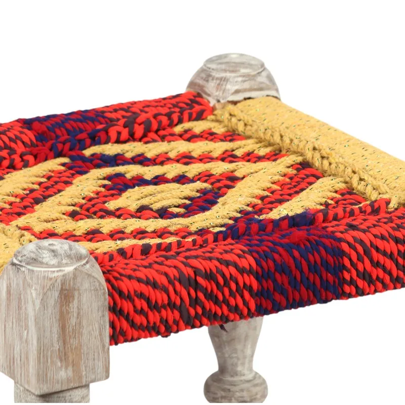 Javex Sheesham Wooden Stools (Multicolor) - Set Of Two media 5