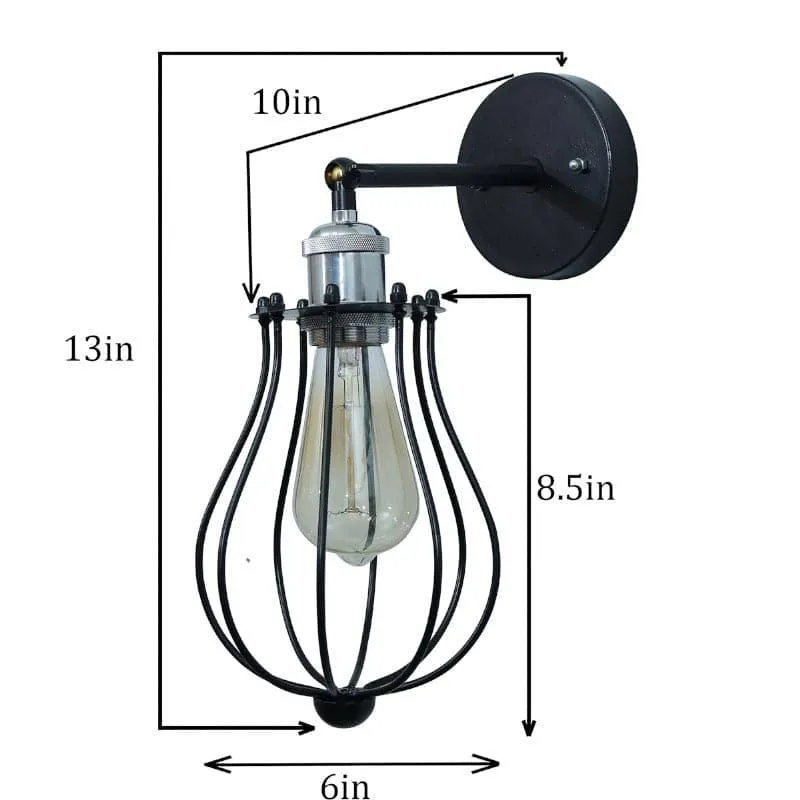 Poshell Metal Wall Lamp - Silver & Black media 6