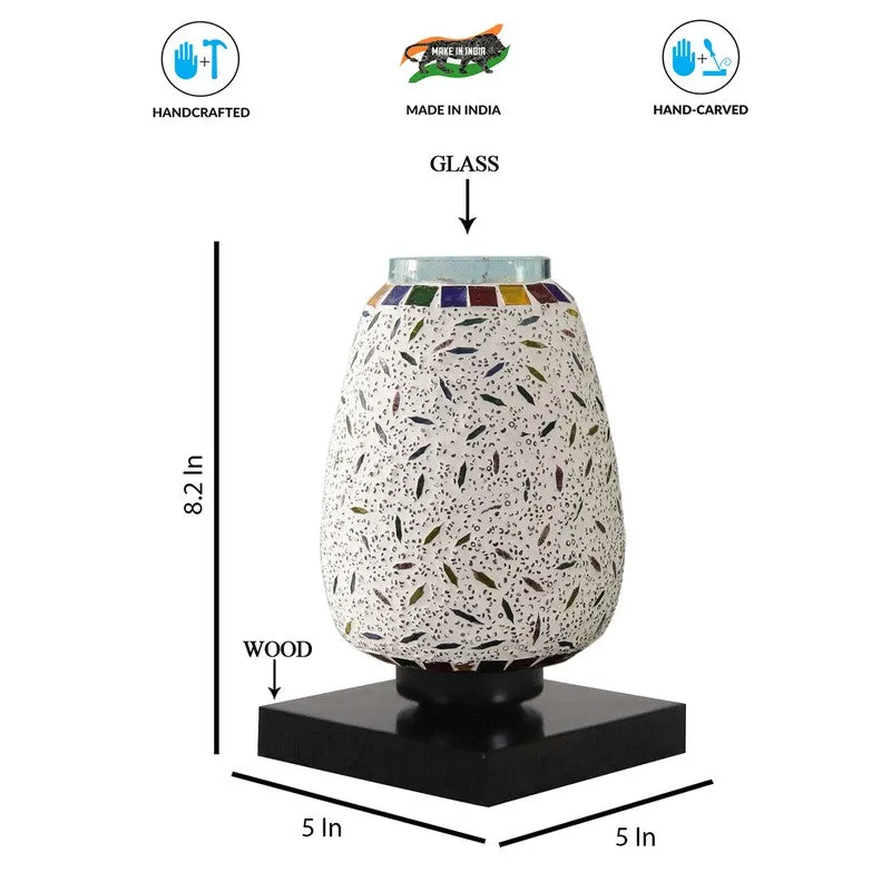 Lumetti Glass Table Lamp With Wooden Base - Multicolor media 9