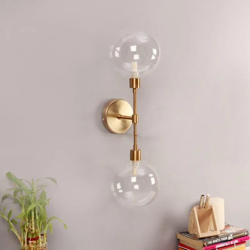 Joash Glass & Metal Wall Lamp - Gold media 6