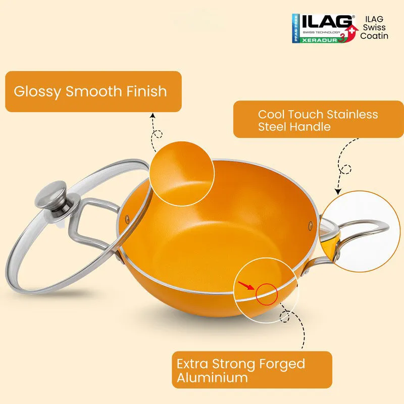 Salford SizzleCraft Ceramic Kadhai With Lid - 2500 mL media 6