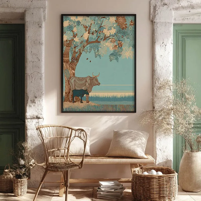 Shantivan Canvas Wall Painting With Black Frame media 4