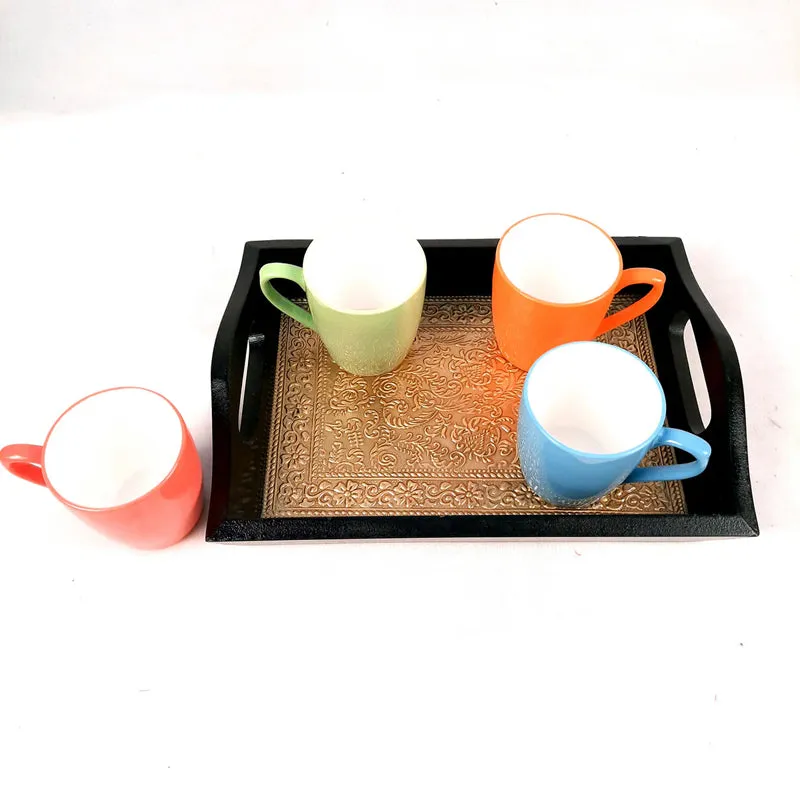 Duvara Brass Tray - Gold media 4