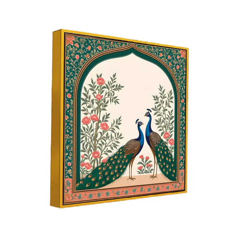 Mayukha In Love Canvas Wall Painting With Frame - Gold media 3