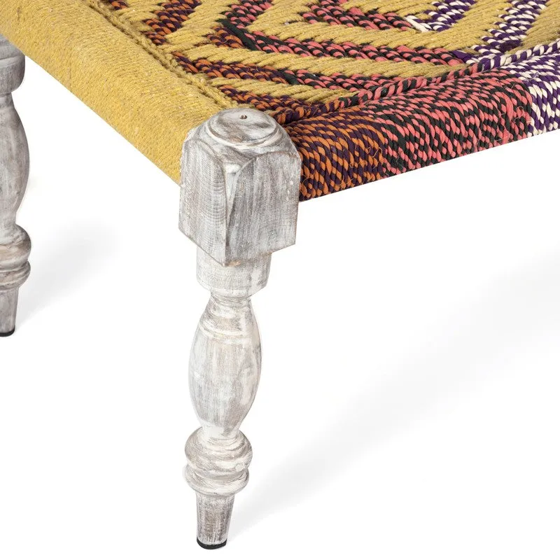 Cavon Sheesham Wooden Bench - Multicolor media 6