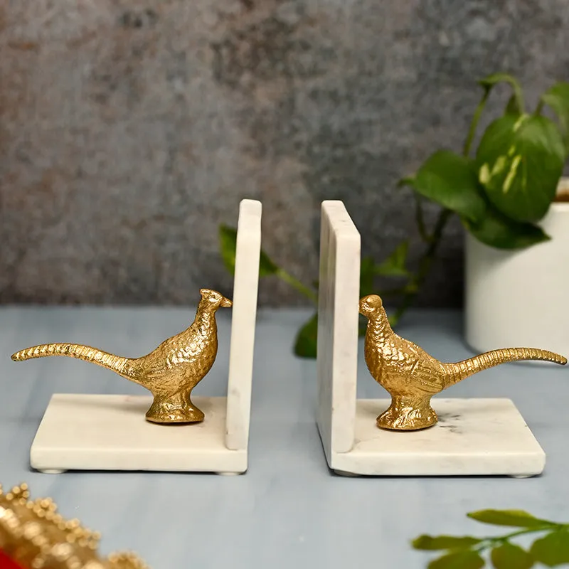 Heva Marble Bird Bookend media 1